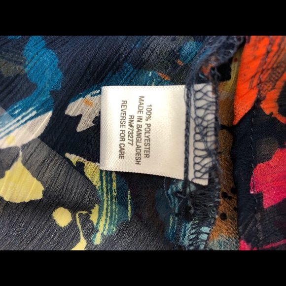 SO sheer multicolor floral tank top S - Picture 4 of 5